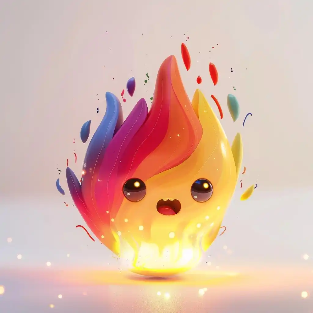 3D Flame Character Illustration