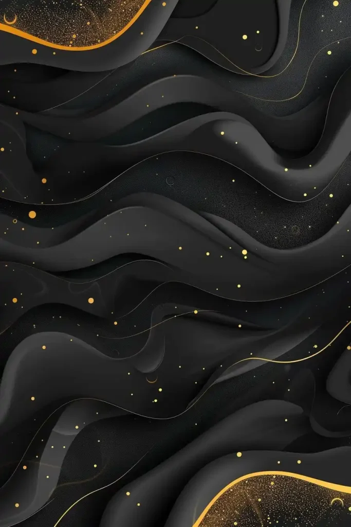 Abstract Gold Black Cartoon