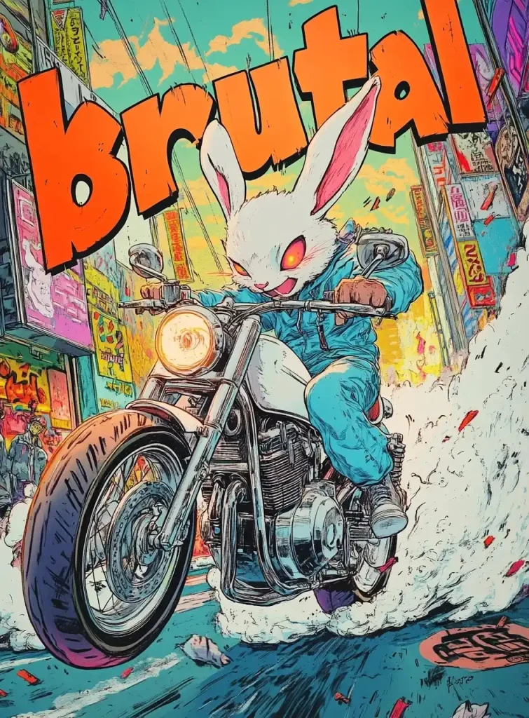 Action Bunny Motorcycle Manga