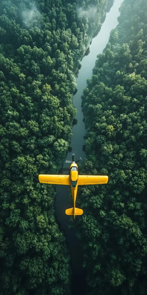 Aerial View of Airplane