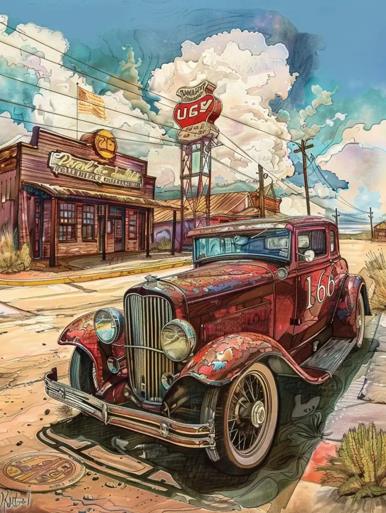 American Route 66 Illustration