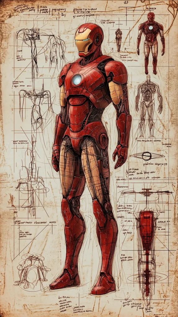 Anatomical Sketches of Iron Man