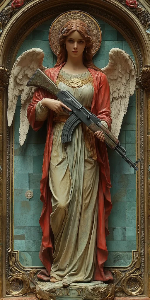 Angel with AK47 Chaos