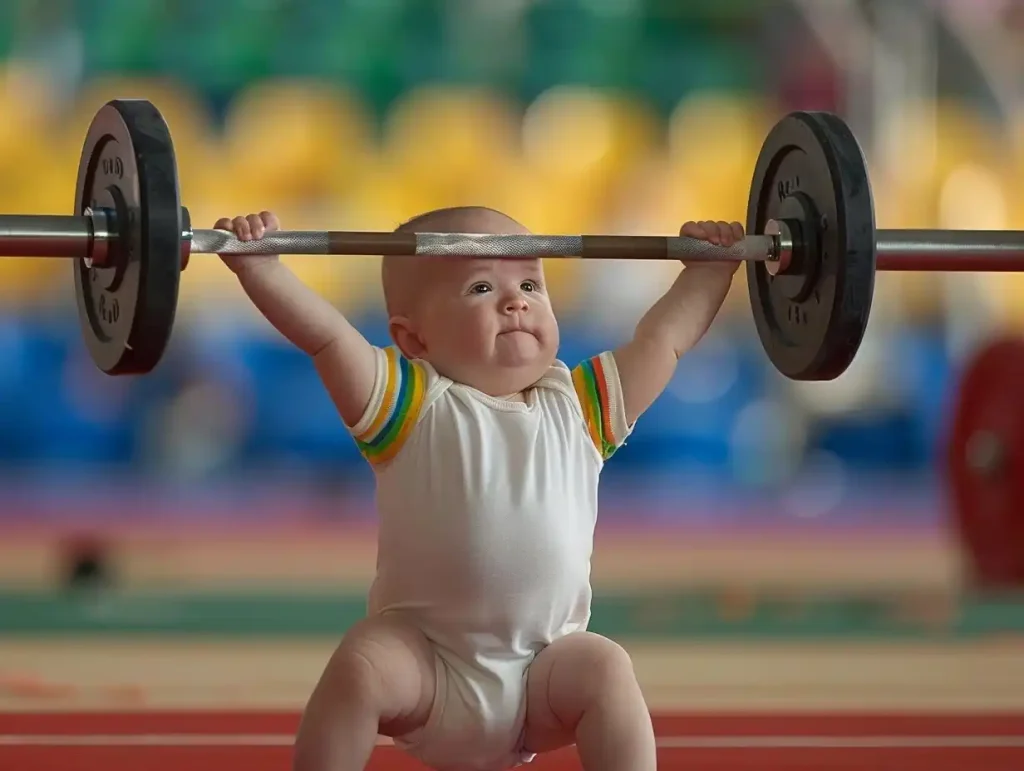 Baby Weightlifting Paris Olympics