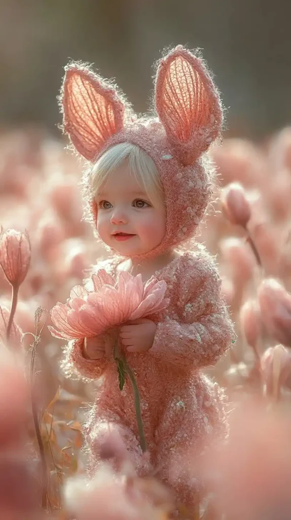 Baby in Flower Costume Catwalk