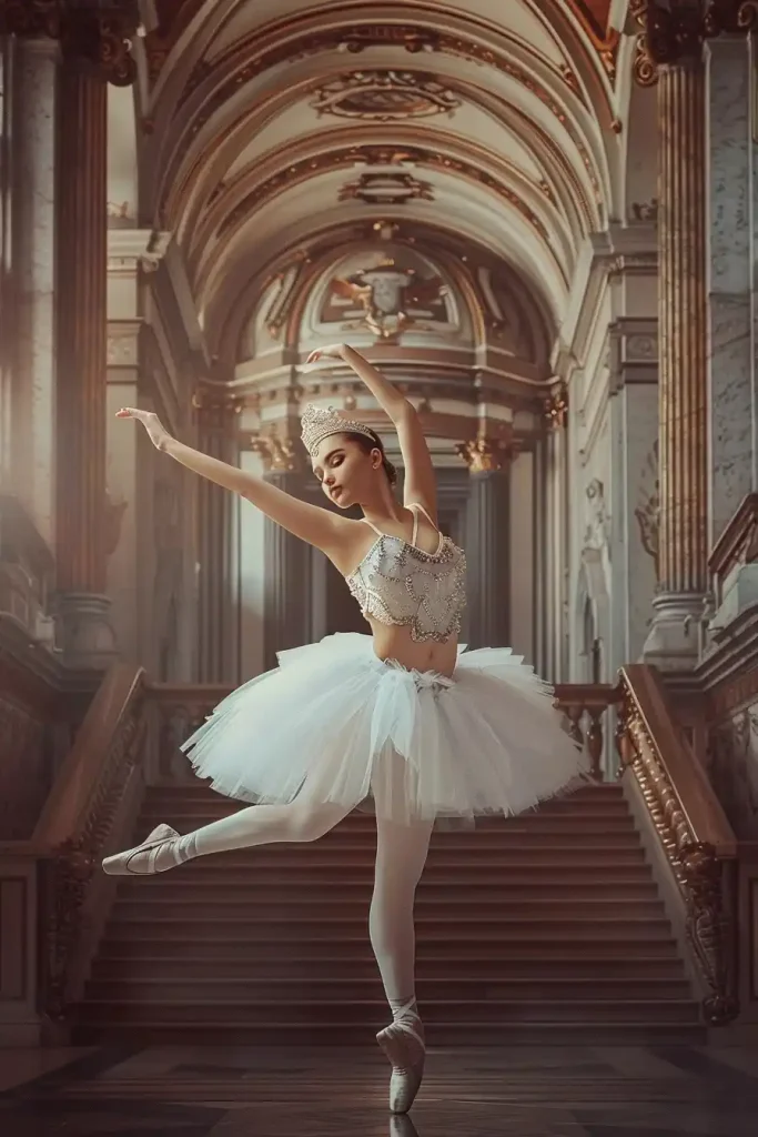 Ballerina Tutu Staircase Portrait