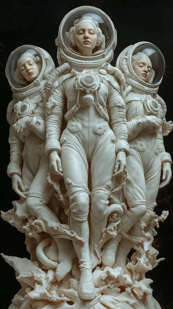 Baroque Marble Sci-Fi Models