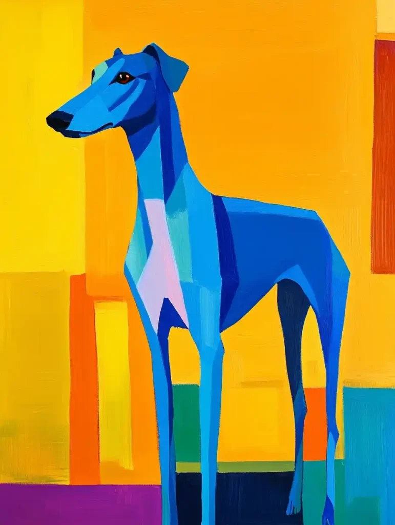 Blue Greyhound Urban Art