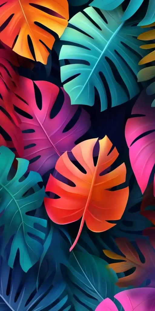 Bold Tropical Abstract Wallpaper