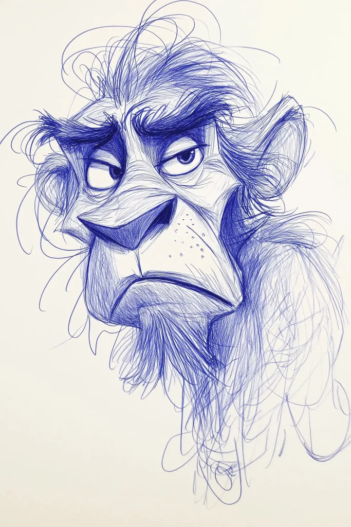 Cartoon Gargamel Sketch