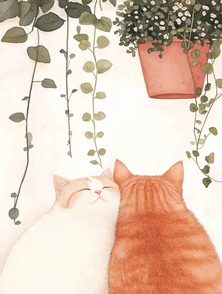 Cats in Watercolor Detail