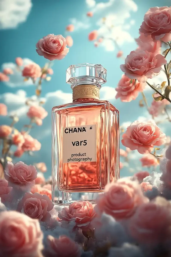 Chanel No5 with Roses