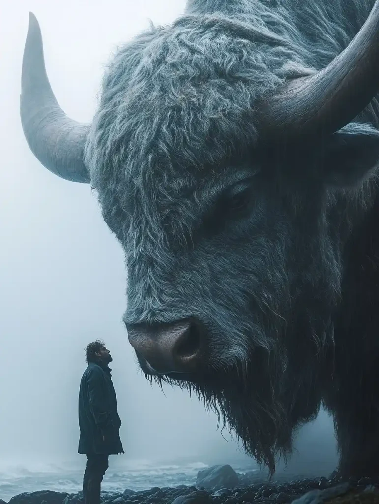 Cinematic Bull at Beach