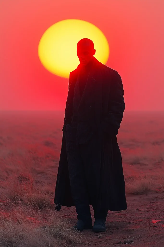 Cinematographic Man in Desert