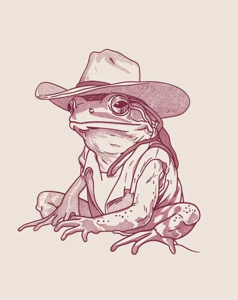 Clip Art Cowboy Frog