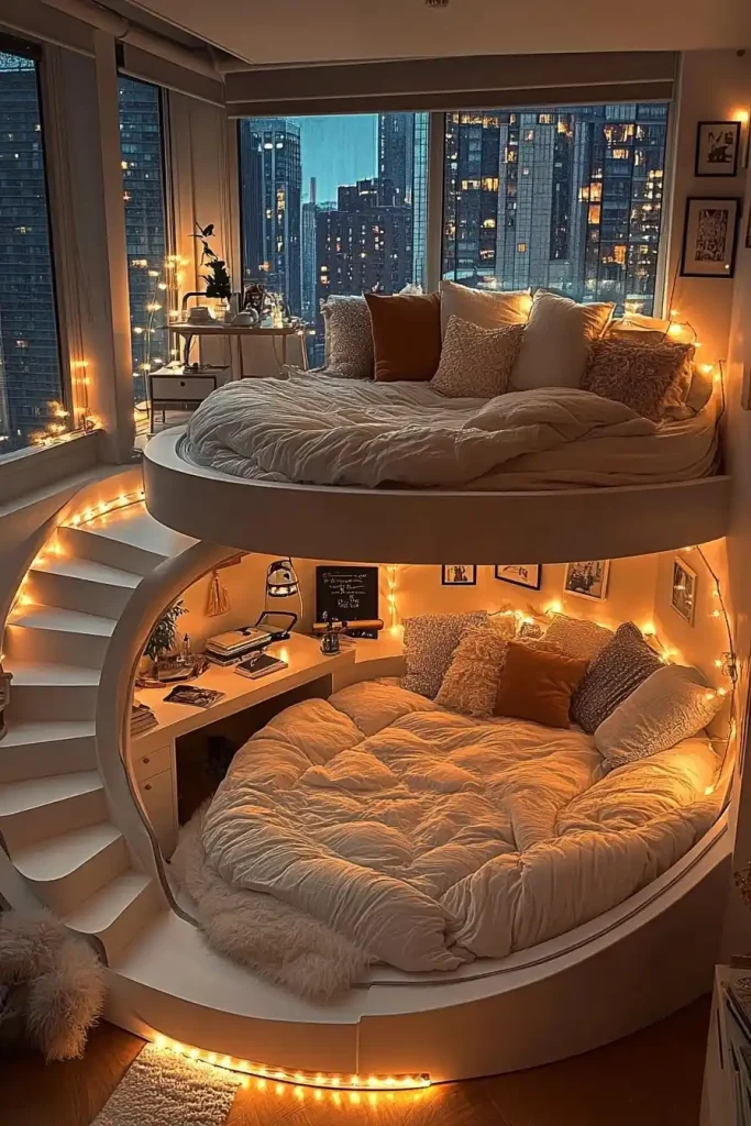 Cozy Circular Bed Interior