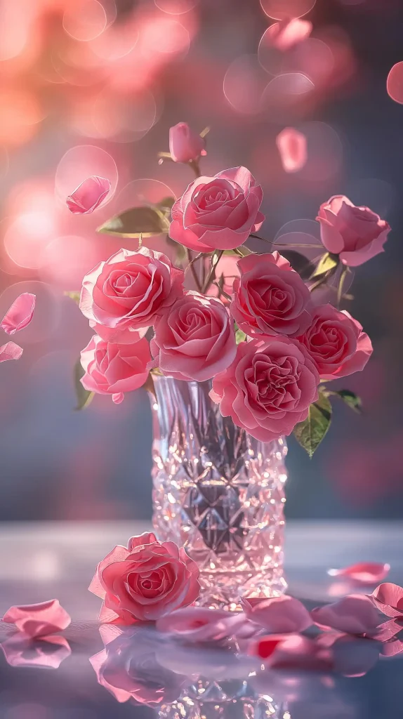 Crystal Vase Roses Photography