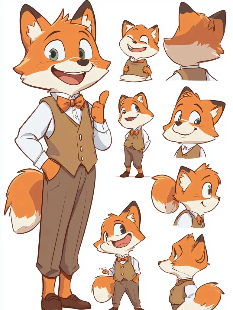 Cute Fox Mascot Illustration