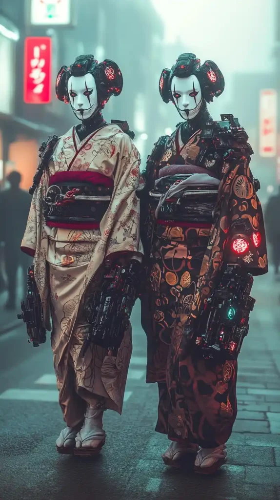 Cyberpunk Noh Figures