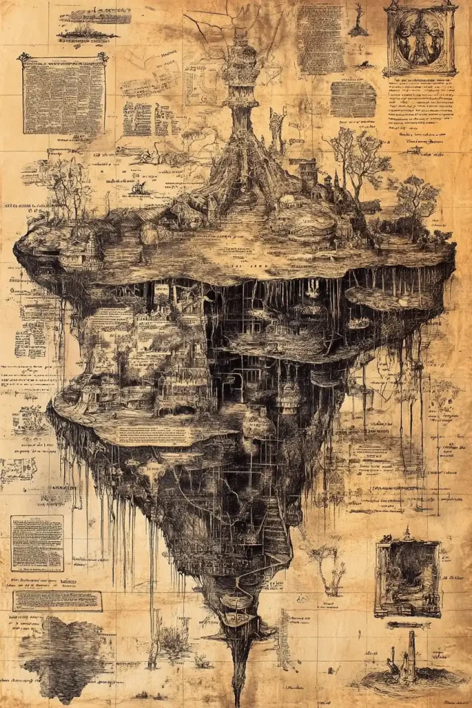 Detailed Psychogeographic Map Structure