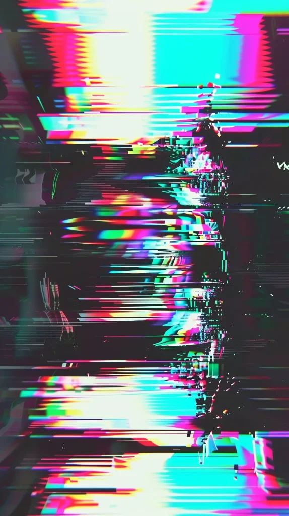 Distorted Glitch Video