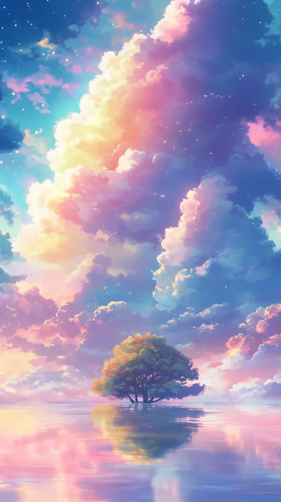 Dreamy Sky Islands Illustration