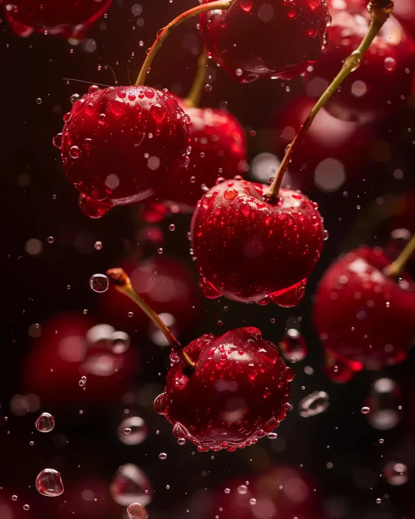 Dynamic Cherry Splash Photography