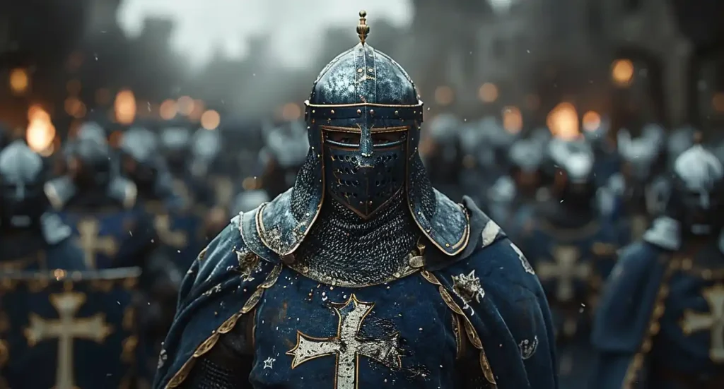 Dynamic Medieval Army Blue-Gold