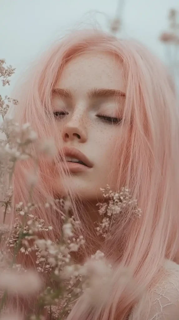 Ethereal Model in Flowers