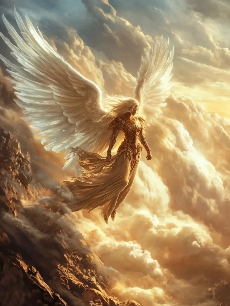 Fantasy Angel in Clouds