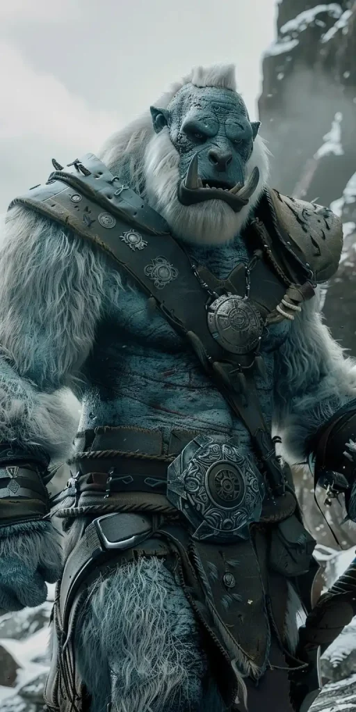 Fantasy Creature Portrait Polar Bear Orc