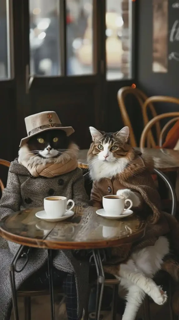 Fashionable Feline Cafe Sip