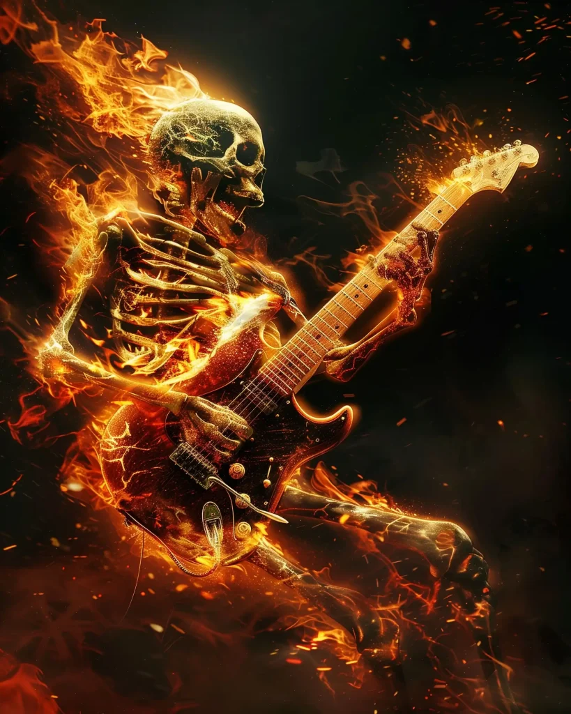 Flaming Demon Guitarist