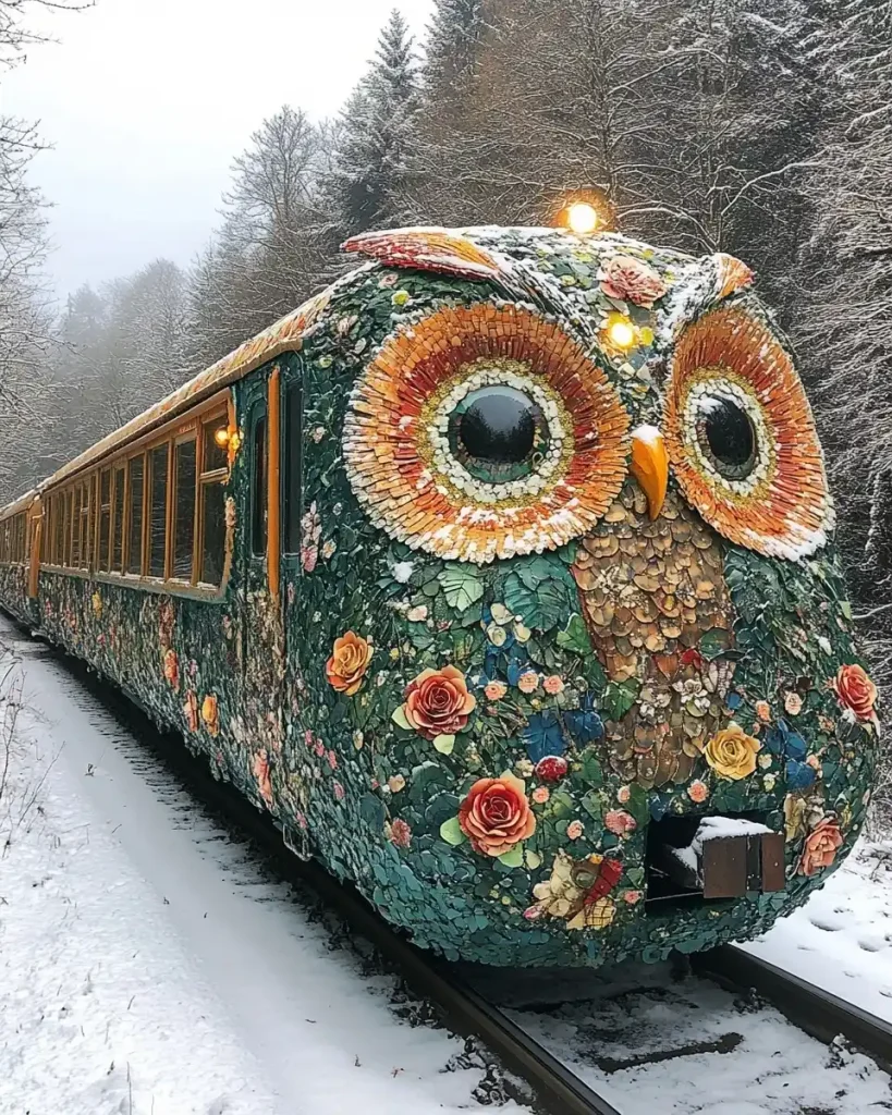 Floral Owls Train Chaos