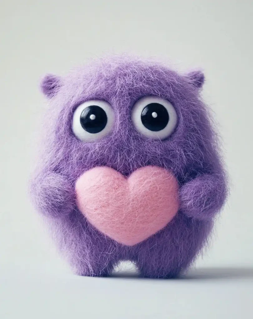 Fluffy Purple Monster Design