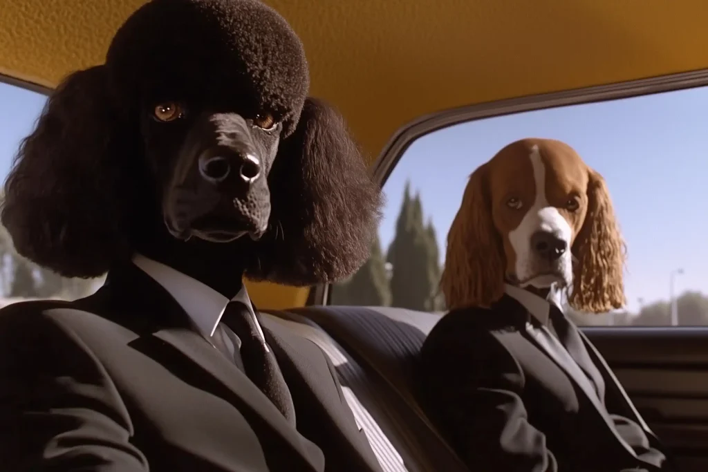 Gangster Dogs in Car