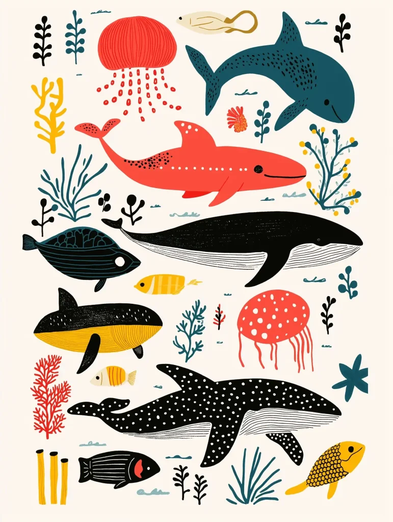 Geometric Animals in Color