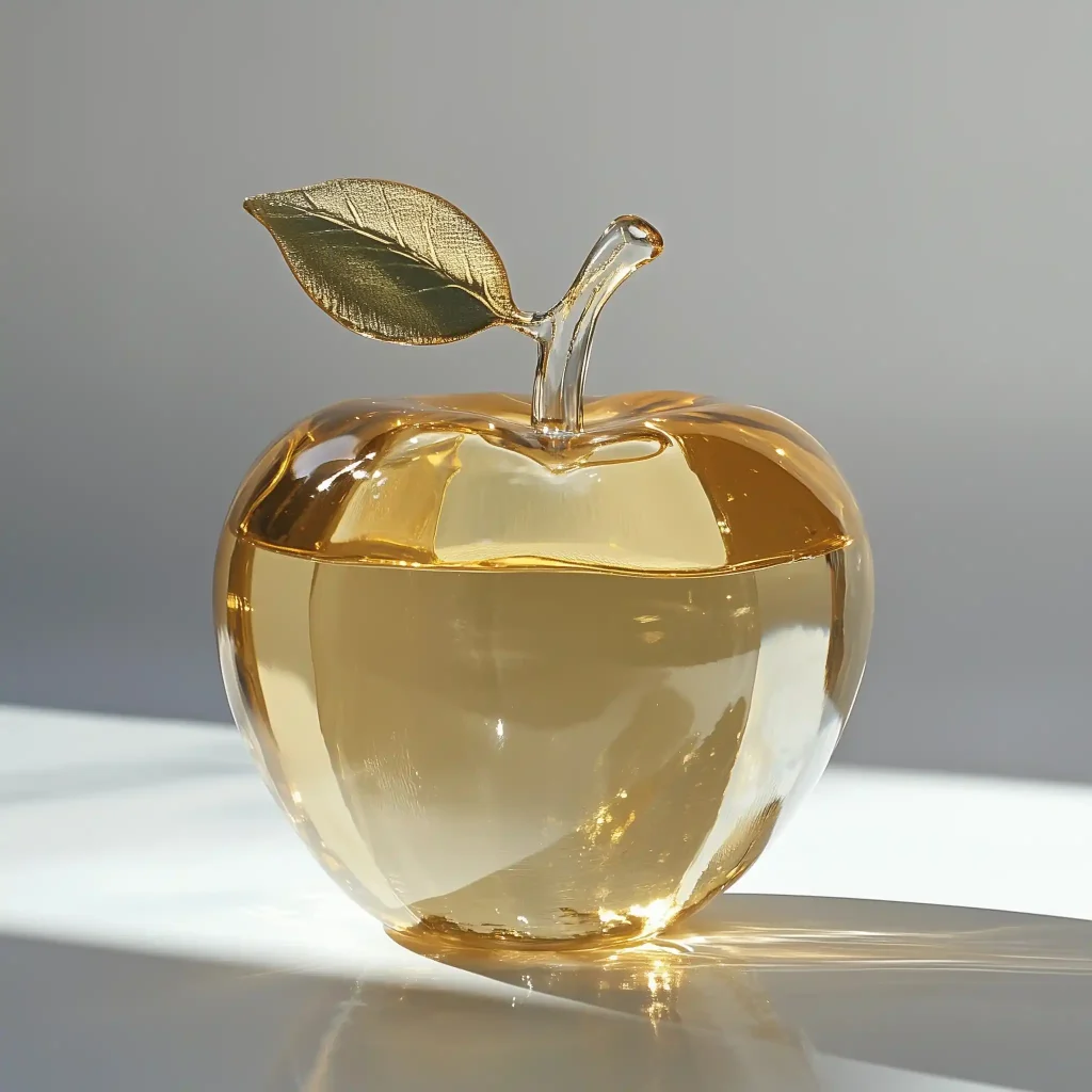 Glass Apple with Gold