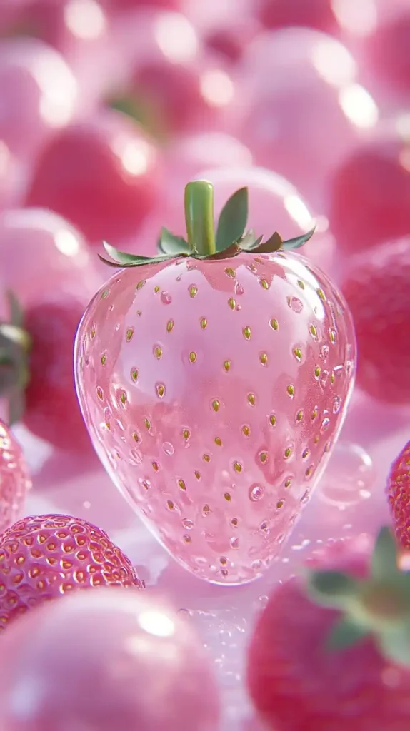 Glass Strawberry Composition C4D