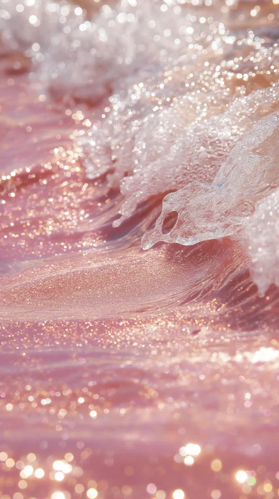 Glittering Pink Water Photography