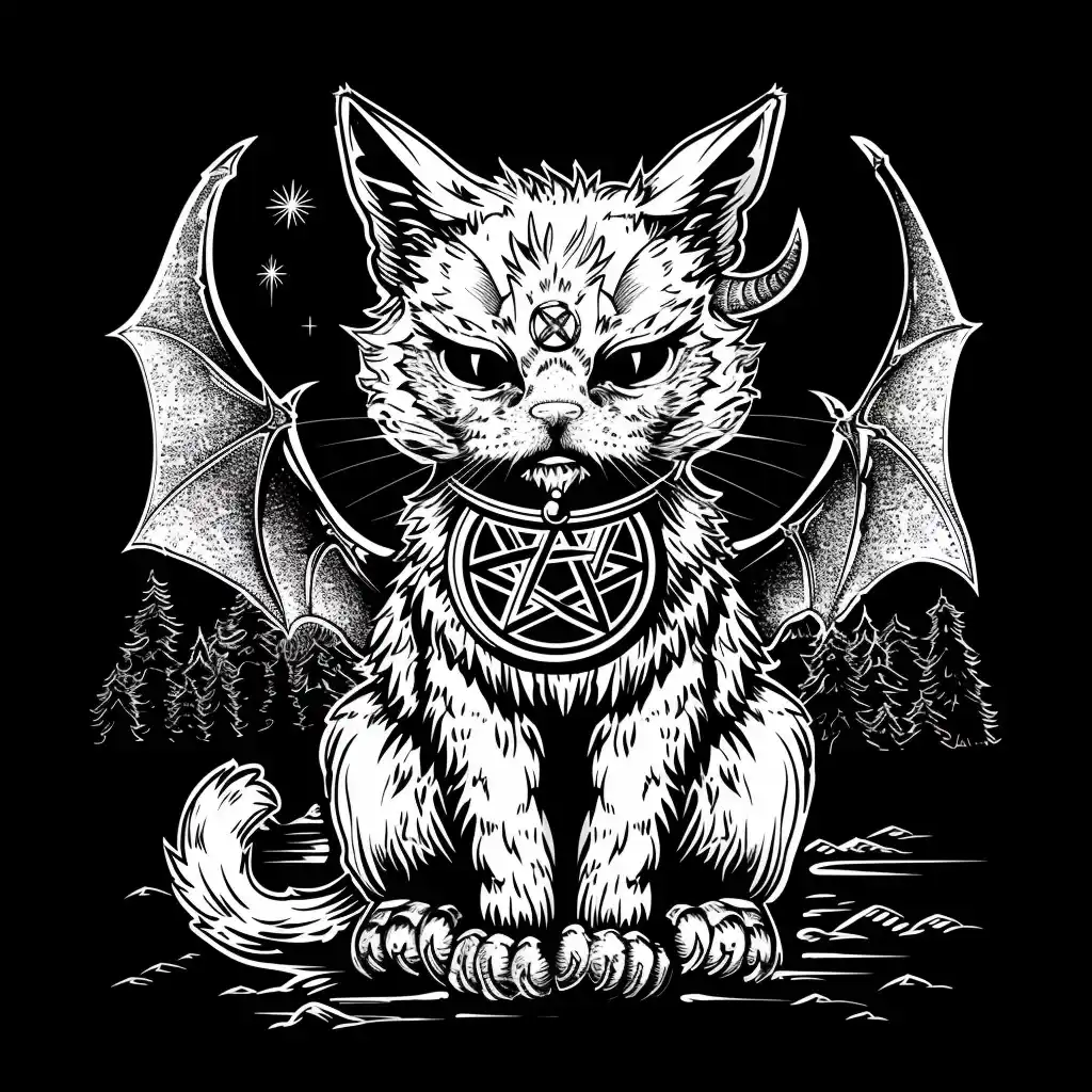 Gothic Cat in Metal