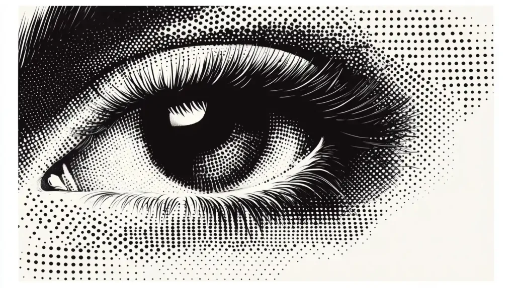 Halftone Eye Closeup