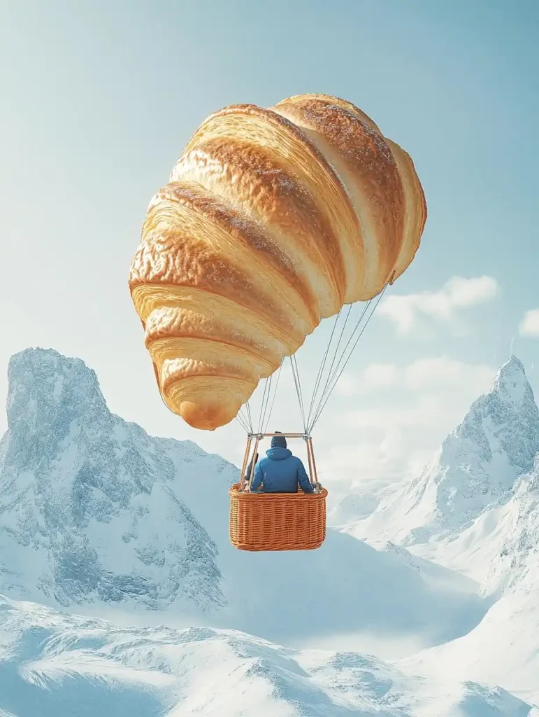 Hyper-Realistic Balloon Croissant