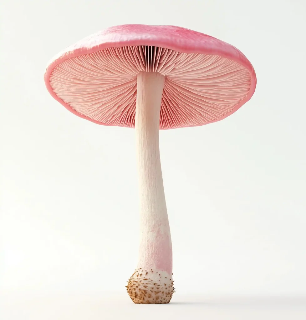 Hyper-Realistic Pink Mushroom