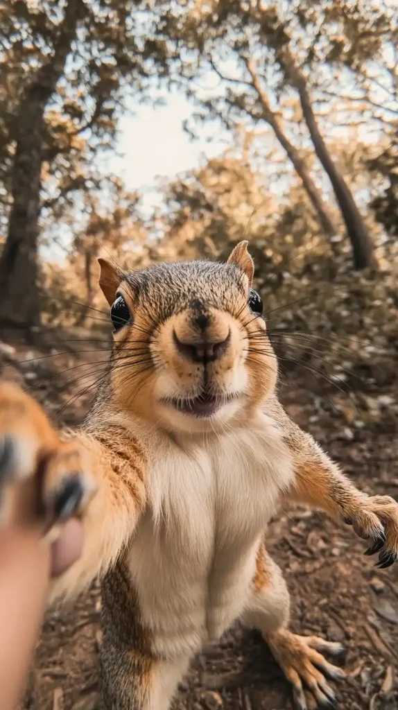 Hyper-Realistic Squirrel Selfie