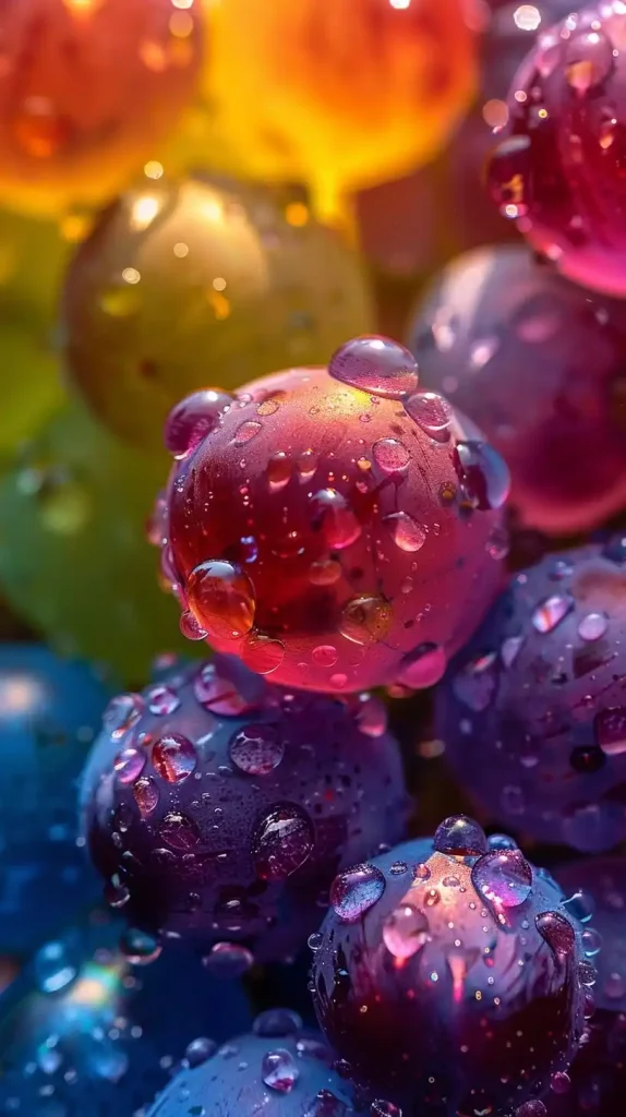 Hyperreal Grape Rainbow Close-Up