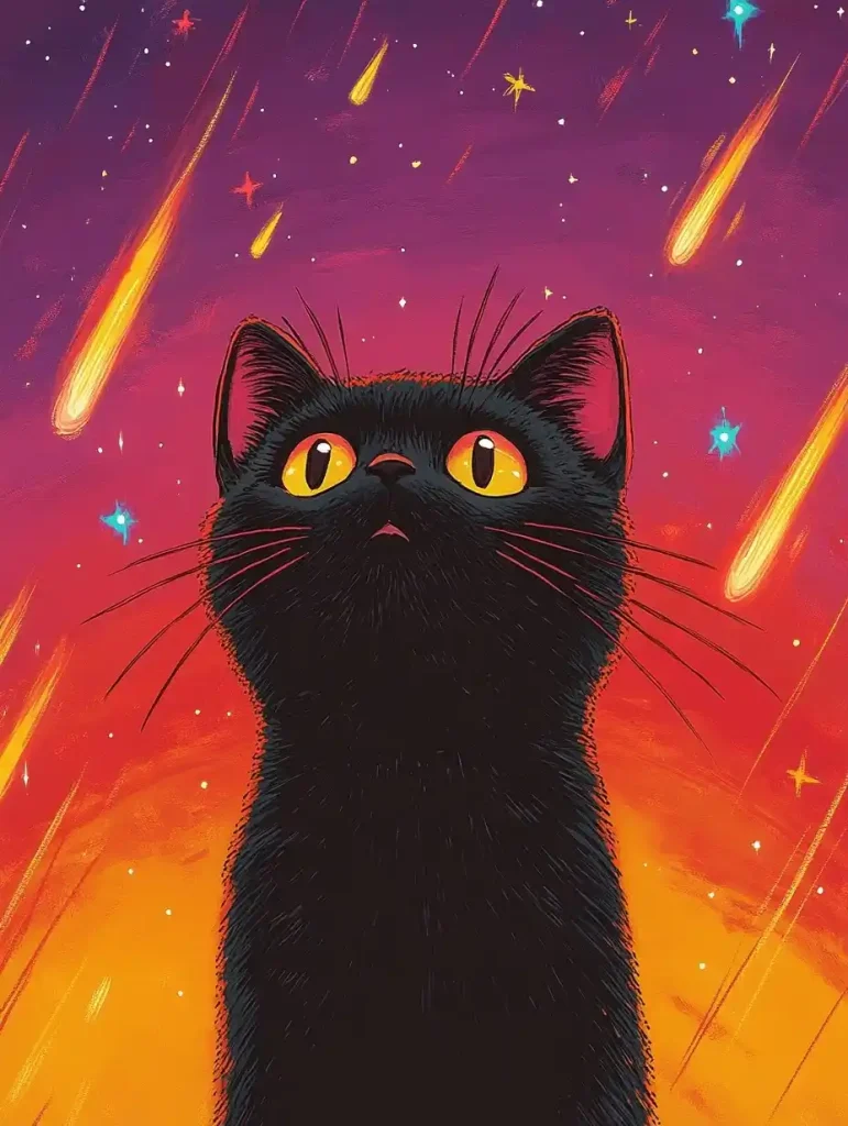 Impressionist Cats as Comets