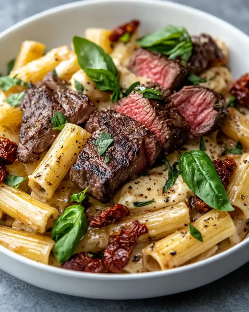 Italian Steak and Pasta Photography