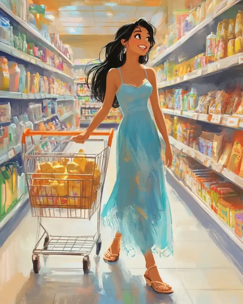 Jasmine Shopping in Watercolor