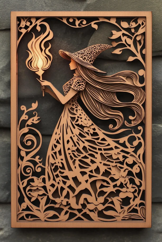 Laser Cut Witch Panel